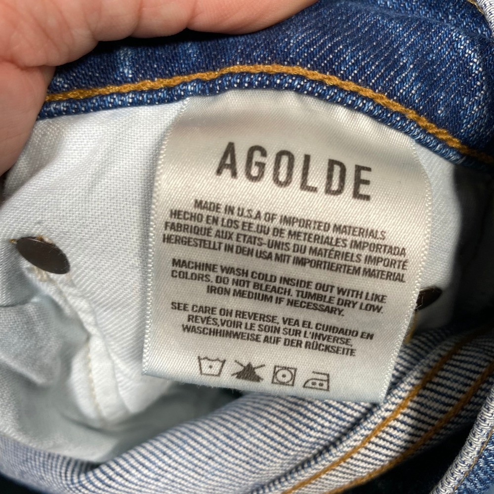 AGOLDE Nico High Rise Straight Leg Jeans Medium Wash Size 28 - Picture 7 of 10